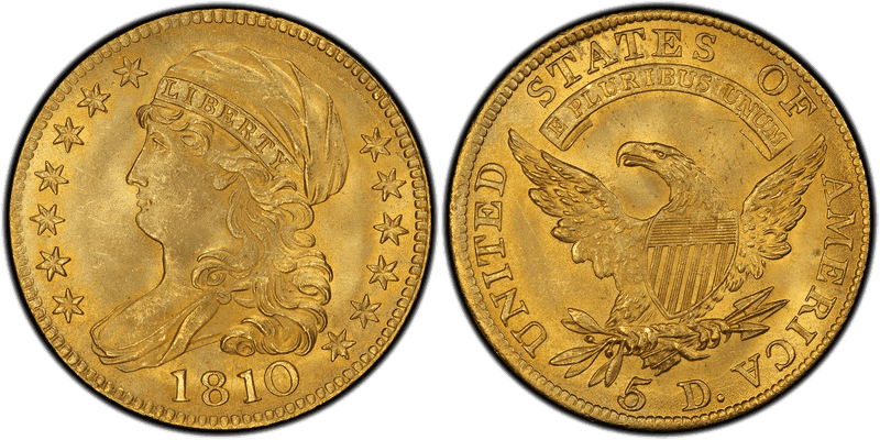 1810 Draped Bust to Left Half Eagle