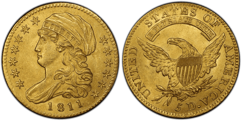 1811 Draped Bust to Left Half Eagle