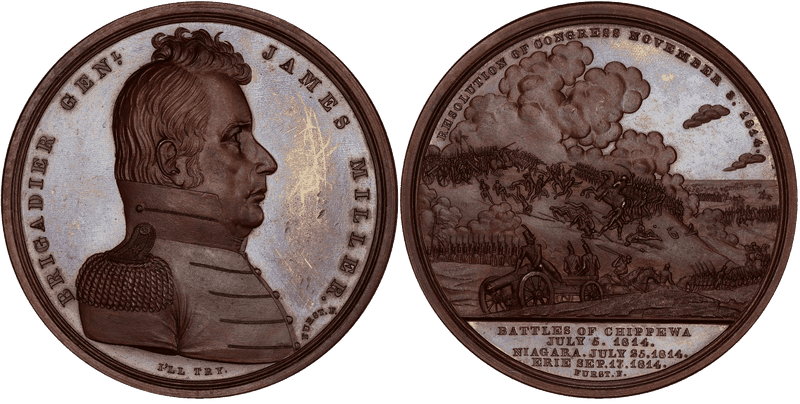 1814 Bronze Medal J-MI-17, Gen. James Miller