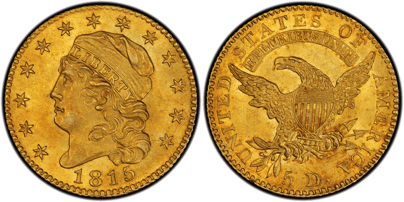 1815 Capped Head to Left Half Eagle