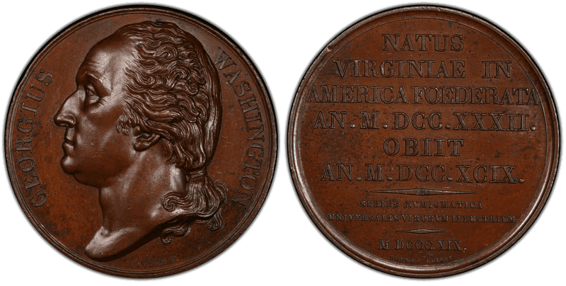 1819 Medal G. Washington, Baker-132 Bronzed Bronze