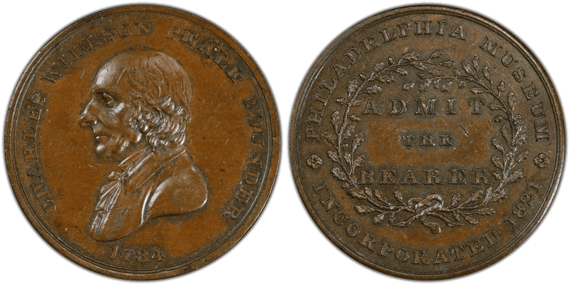 (1821) Copper Token Rulau-E Pa-398, Philadelphia Museum