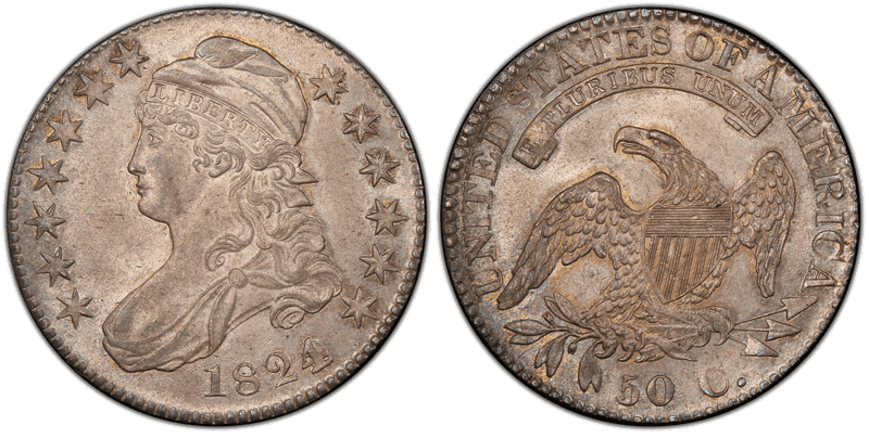 1824 Capped Bust Half Dollar - Over Various Dates