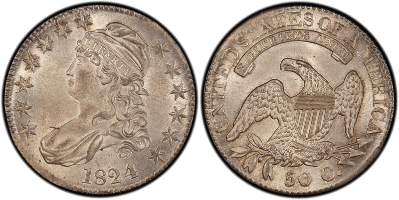 1824 Capped Bust Half Dollar - 1824/4