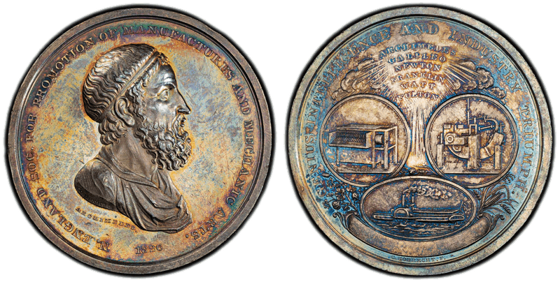 1826 Silver Medal J-AM-55, New England Society