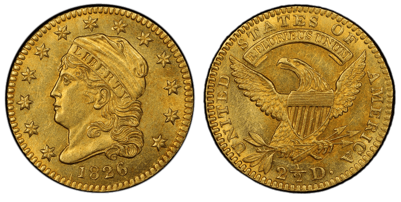 1826 Capped Head to Left Quarter Eagle