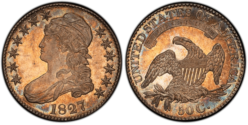 1827 Proof Capped Bust Half Dollar