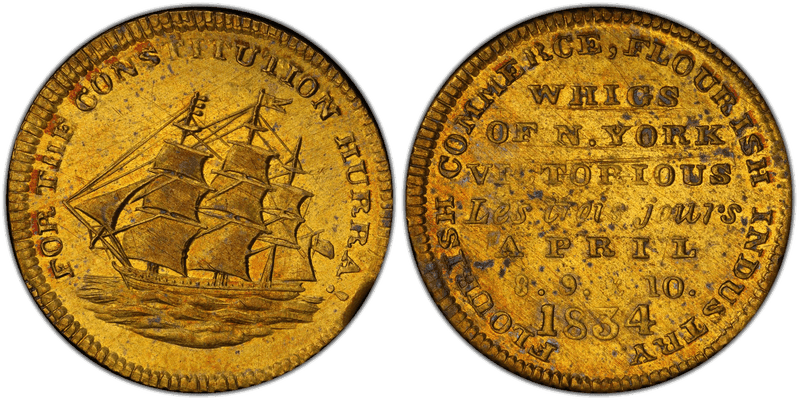 (1834) Token HT-14, Whig Victory