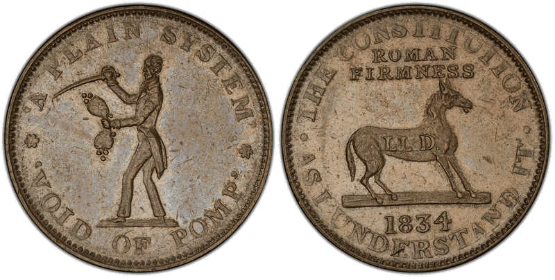 (1834) Copper Token HT-25, The Constitution
