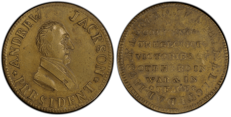 (1834) Brass Token HT-5, Andrew Jackson