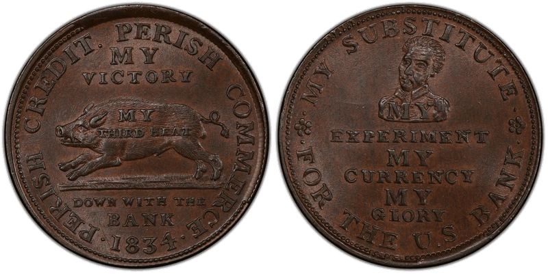 (1834) Token HT-9, Running Boar