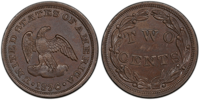 1836 Two Cent Pattern - J-55, Original