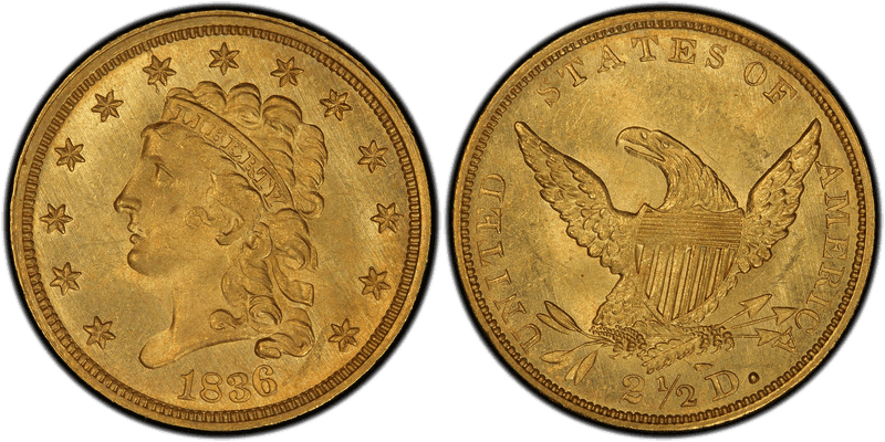 1836 Classic Head Quarter Eagle - Script 8