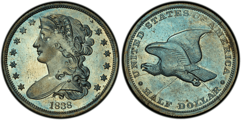 1838 Proof Half Dollar Pattern - J-74, Restrike