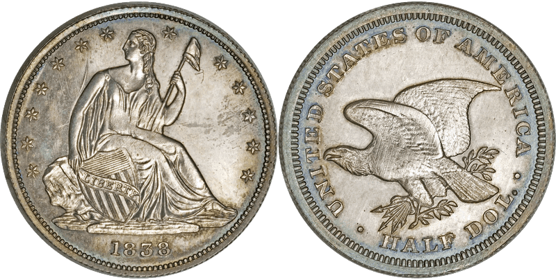 1838 Proof Half Dollar Pattern - J-80
