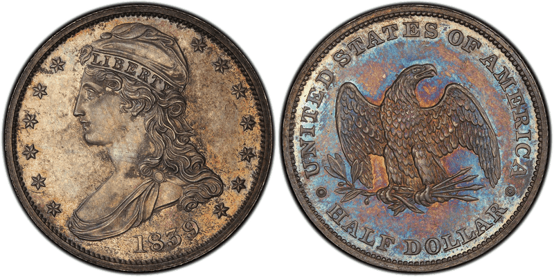 1839 Proof Half Dollar Pattern - J-99, Restrike