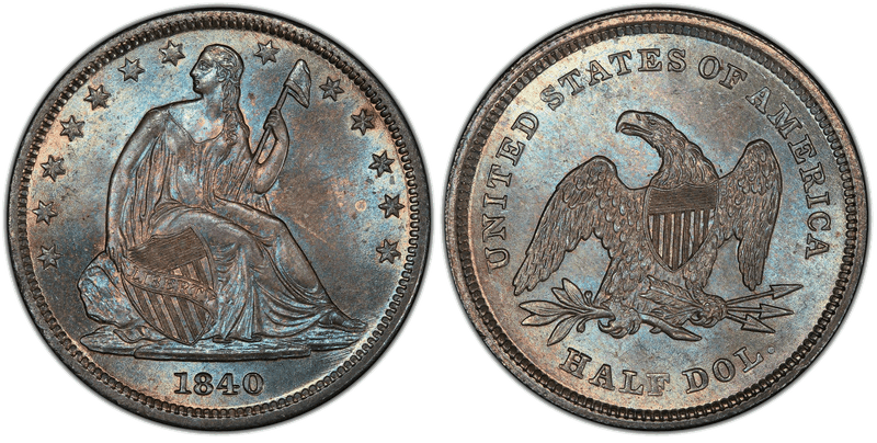 1840 Seated Liberty Half Dollar - Small Letters