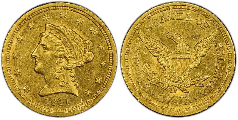 1841 (D) Liberty Head Quarter Eagle