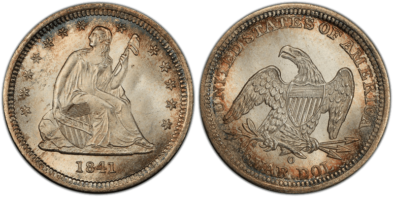 1841 Seated Liberty Quarter