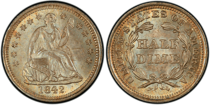 1842 Proof Seated Liberty Half Dime