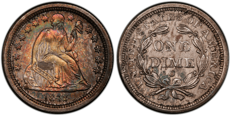 1842 Seated Liberty Dime