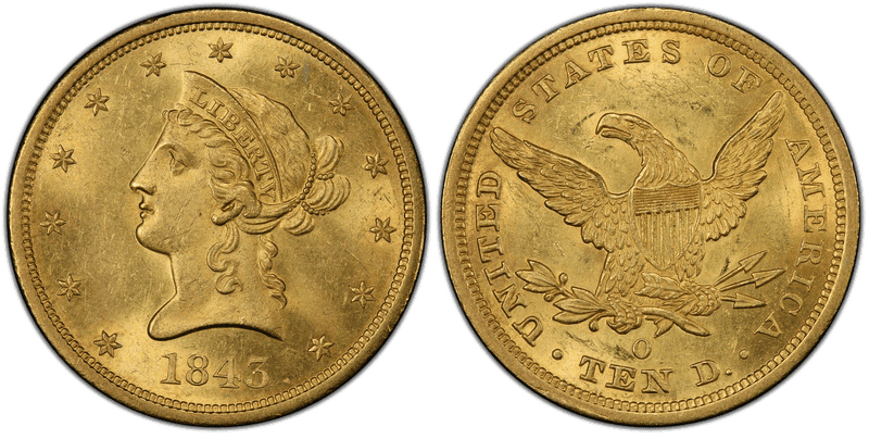 1843 Liberty Head Eagle