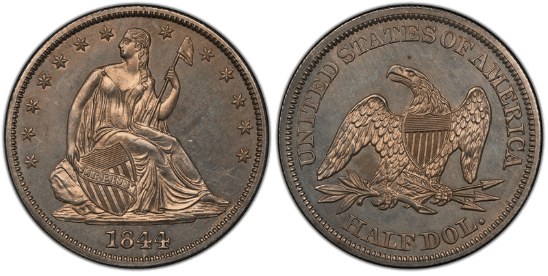 1844 Proof Seated Liberty Half Dollar