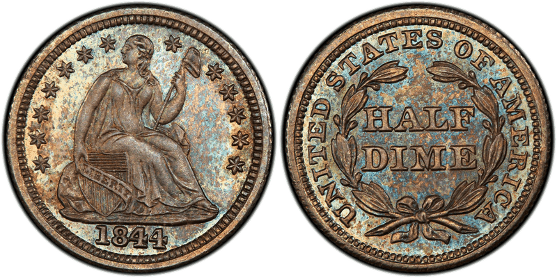 1844 Proof Seated Liberty Half Dime