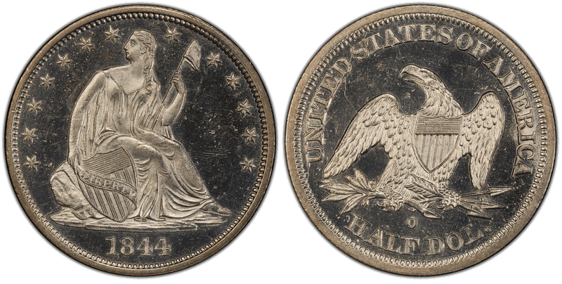 1844 (O) Proof Seated Liberty Half Dollar