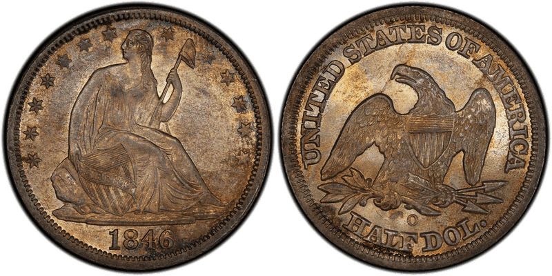 1846 (O) Seated Liberty Half Dollar - Tall Date