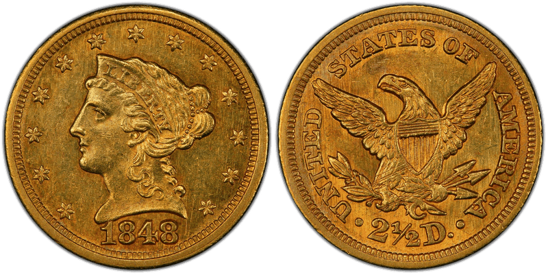 1848 Liberty Head Quarter Eagle