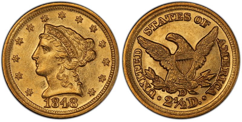 1848 (D) Liberty Head Quarter Eagle