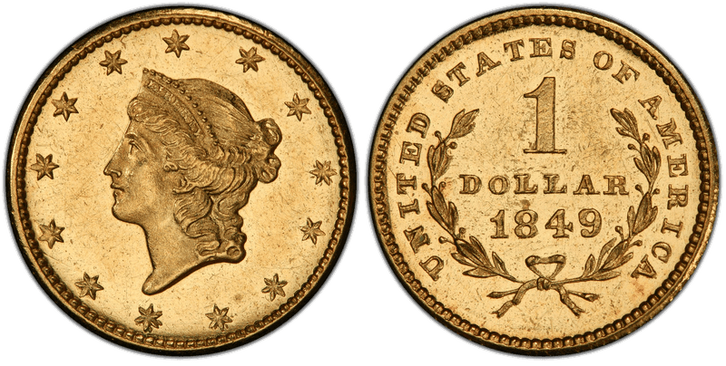 1849 Proof Liberty Gold Dollar