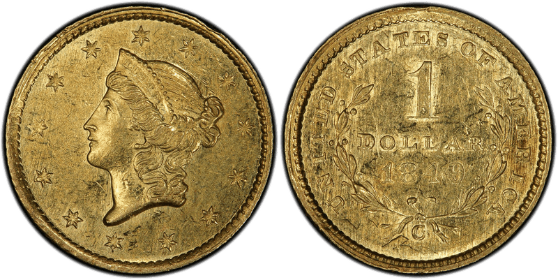 1849 (C) Liberty Gold Dollar - Open Wreath