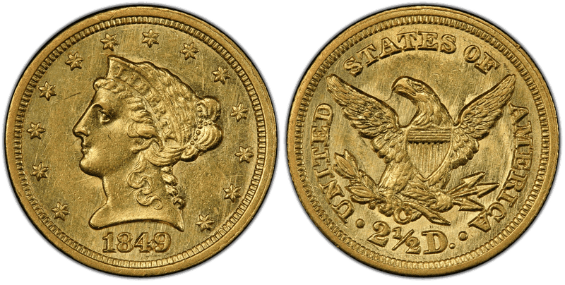 1849 Liberty Head Quarter Eagle