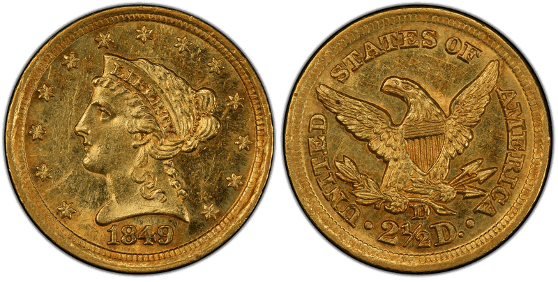 1849 (D) Liberty Head Quarter Eagle