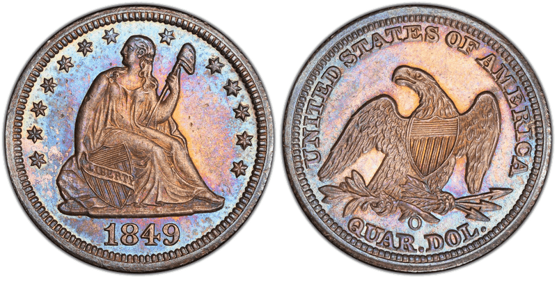 1849 Seated Liberty Quarter