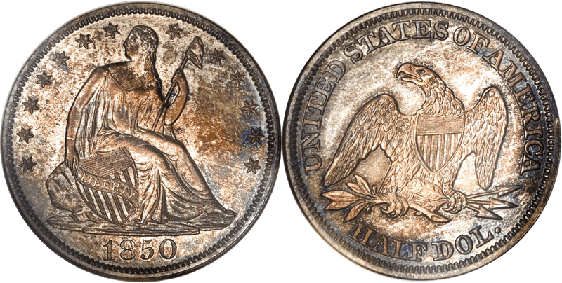 1850 Proof Seated Liberty Half Dollar