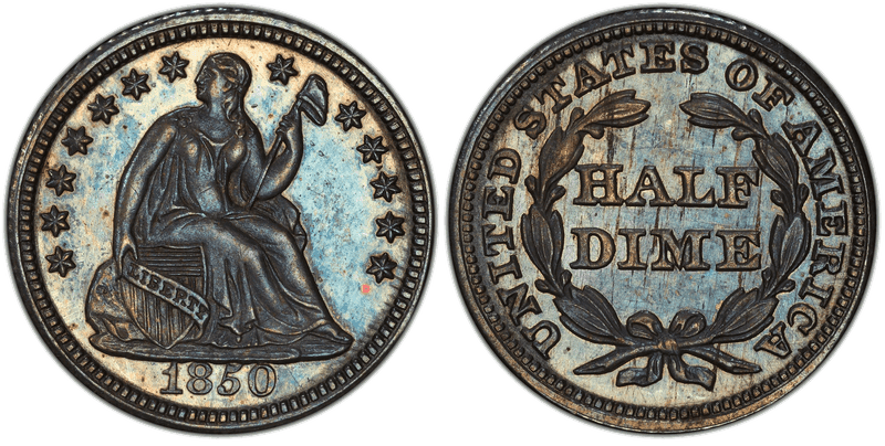 1850 Proof Seated Liberty Half Dime
