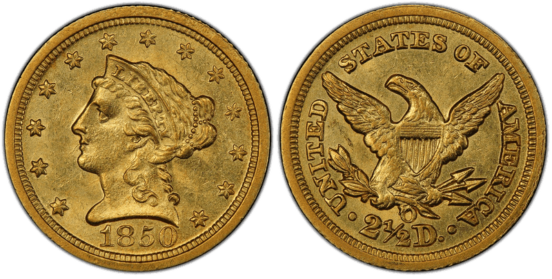 1850 (O) Liberty Head Quarter Eagle