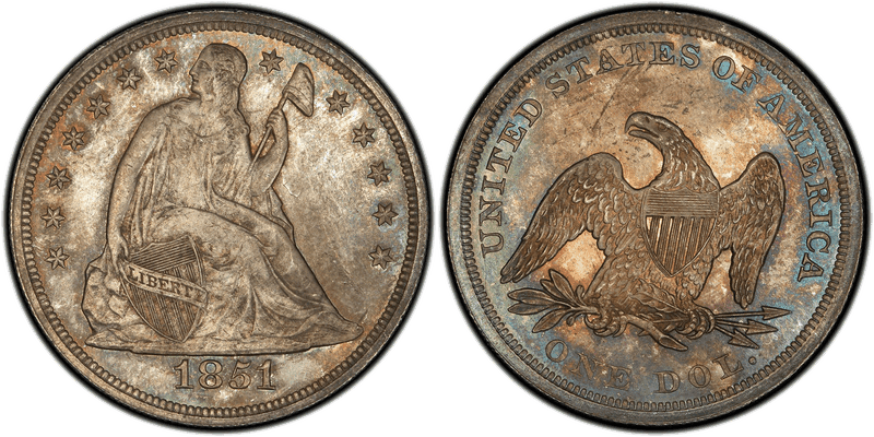 1851 Seated Liberty Dollar