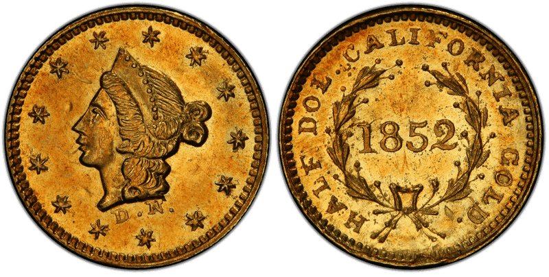 1852 Gold Half Dollar - BG-407