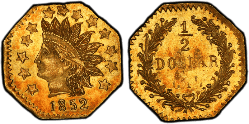 1852 Gold Half Dollar - BG-963