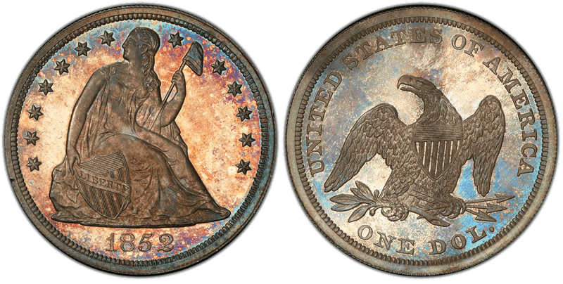 1852 Proof Seated Liberty Dollar - Restrike