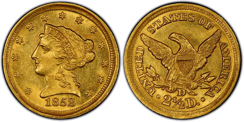 1852 (D) Liberty Head Quarter Eagle