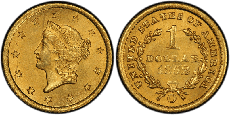 1852 (O) Liberty Gold Dollar