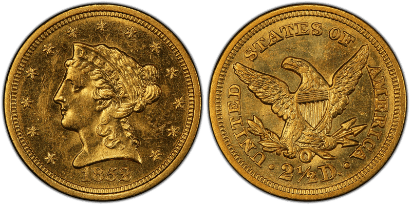 1852 (O) Liberty Head Quarter Eagle
