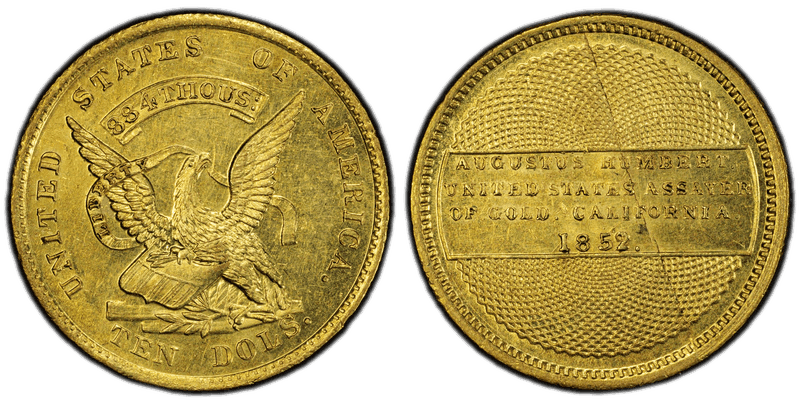 1852 1852/1 Augustus Humbert Gold Eagle