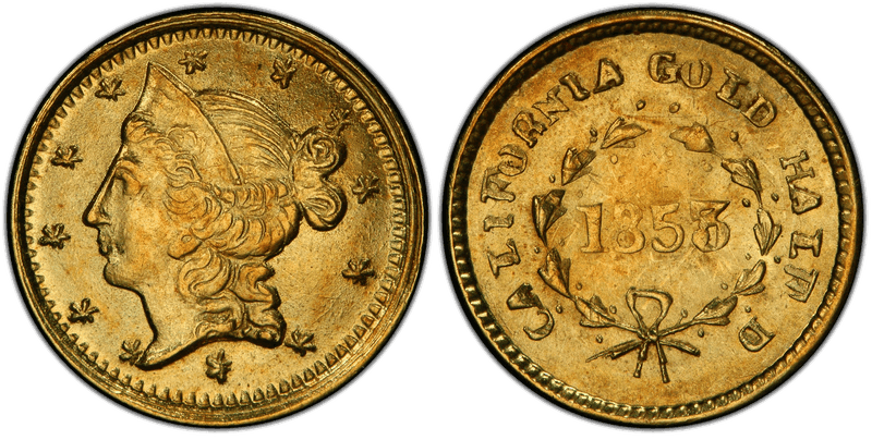 1853 Gold Half Dollar - BG-418