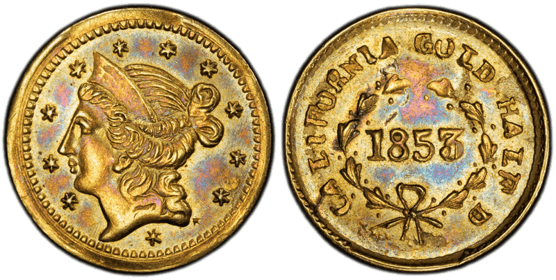 1853 Gold Half Dollar - BG-419